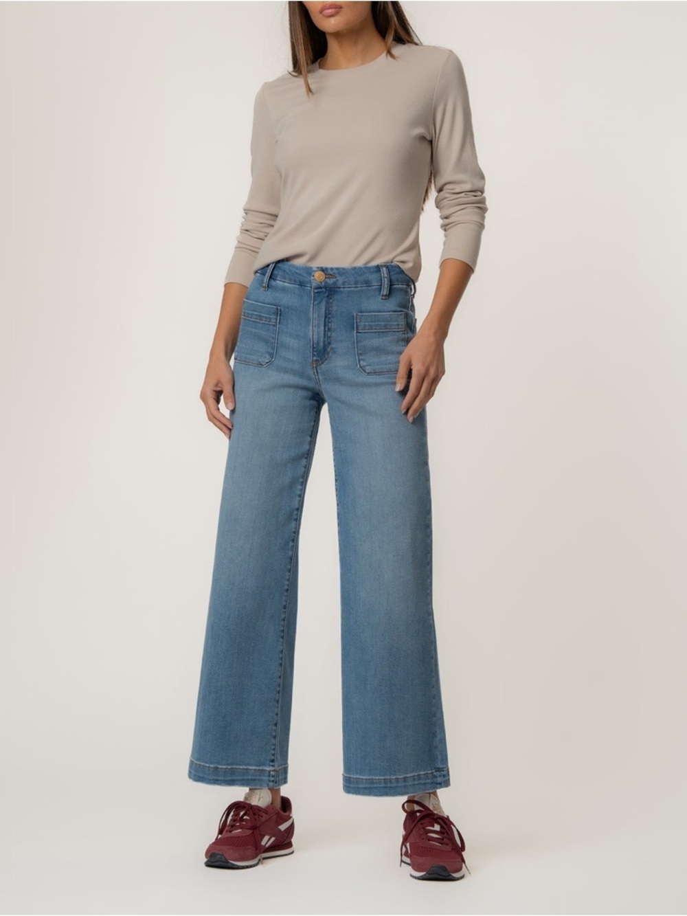 Kut from the Kloth meg high rise wide leg jeans 2 Long tall designer stretch